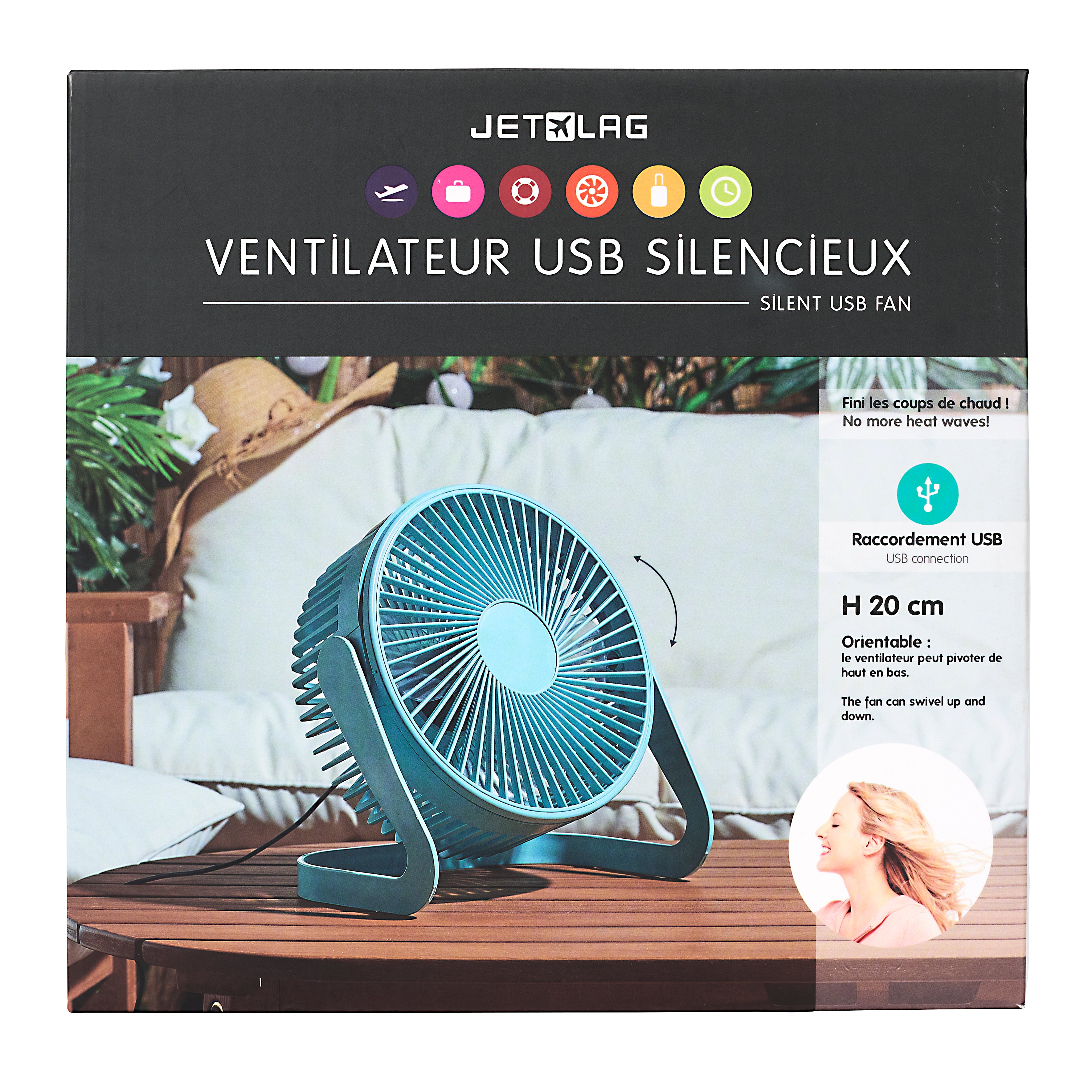 VENTILATEUR USB SILENCIEUX H25CM