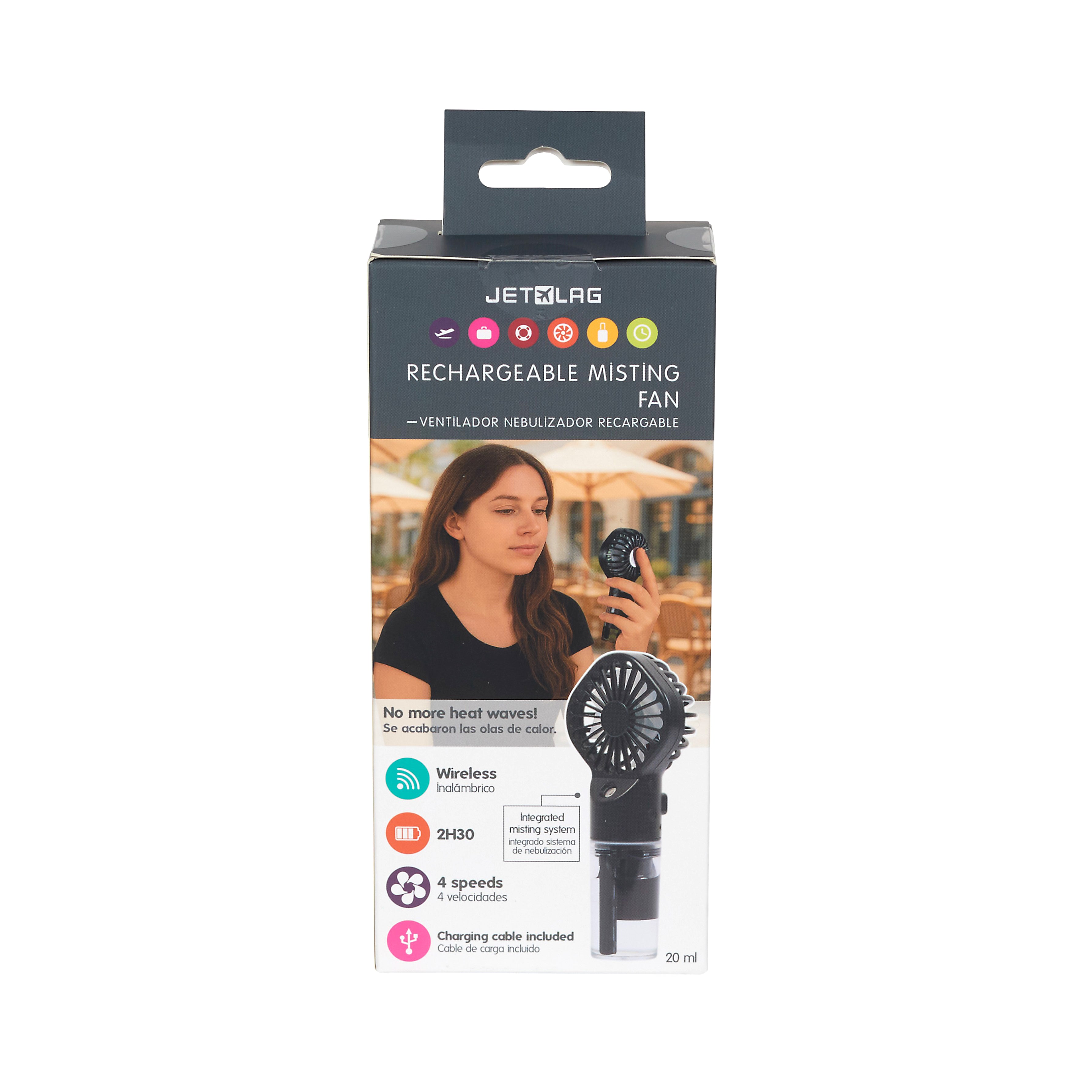 VENTILATEUR BRUMISATEUR RECHARGEABLE