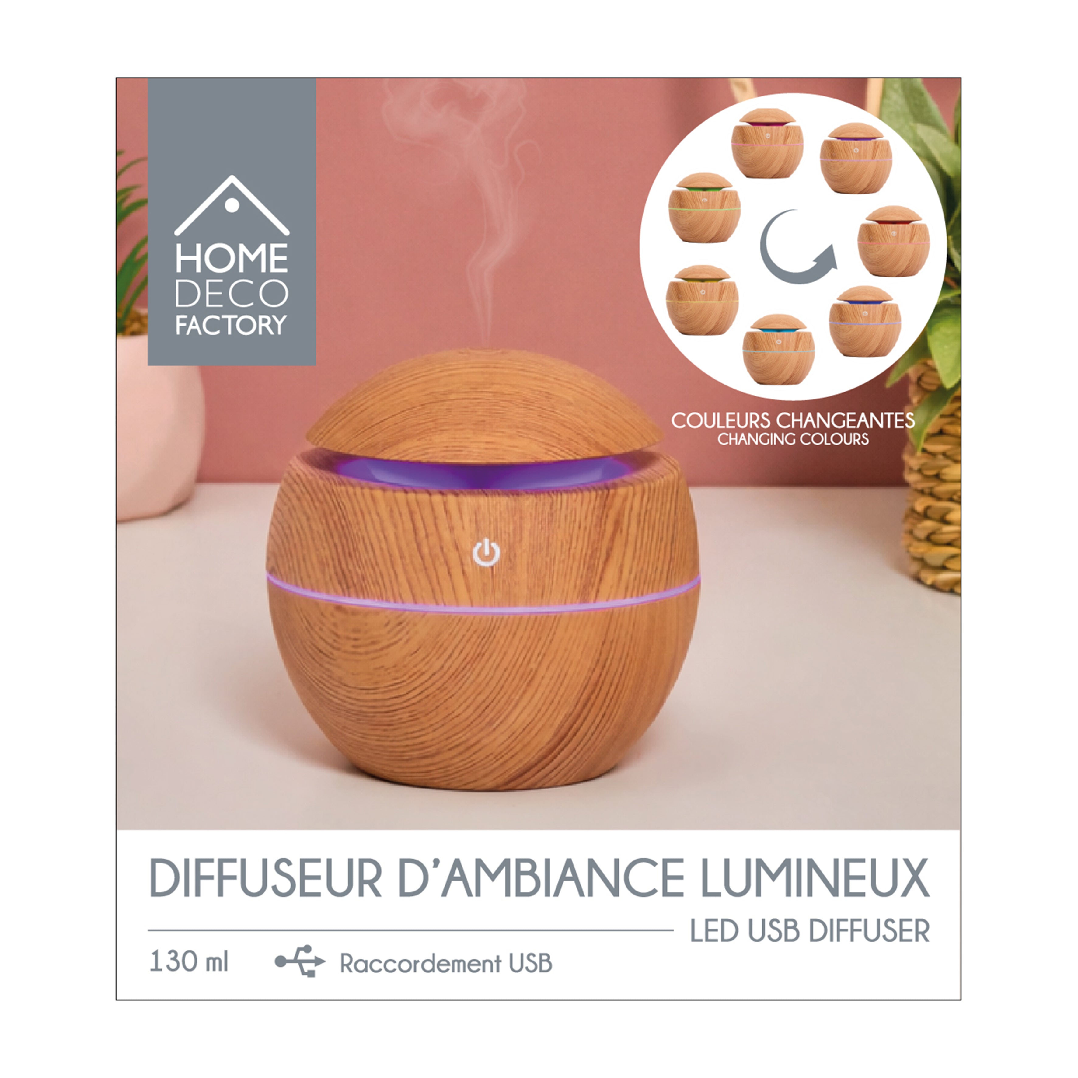 DIFFUSEUR SPHERE EFFET BOIS