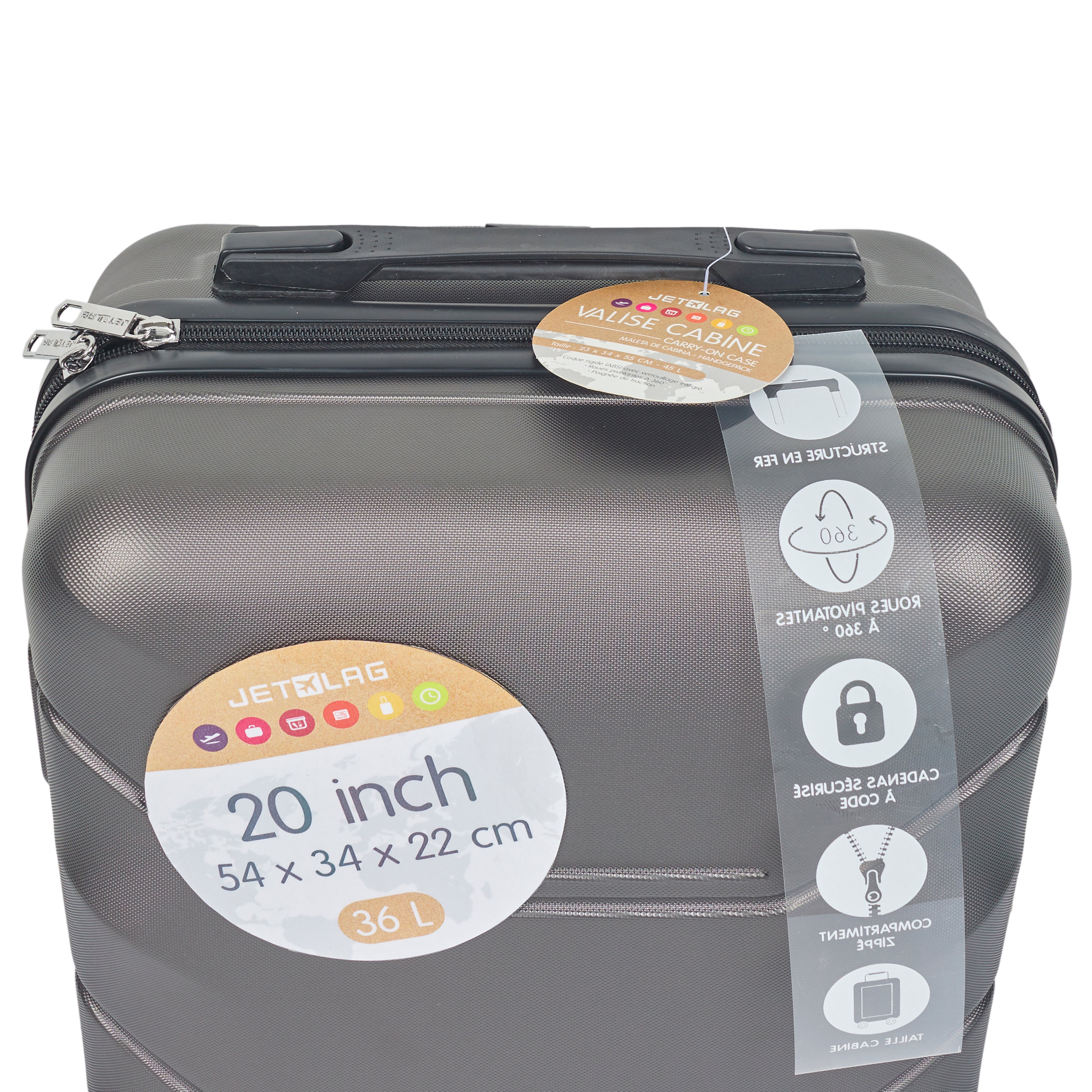 VALISE LONDRES GRISE X3 36L 65L 103L