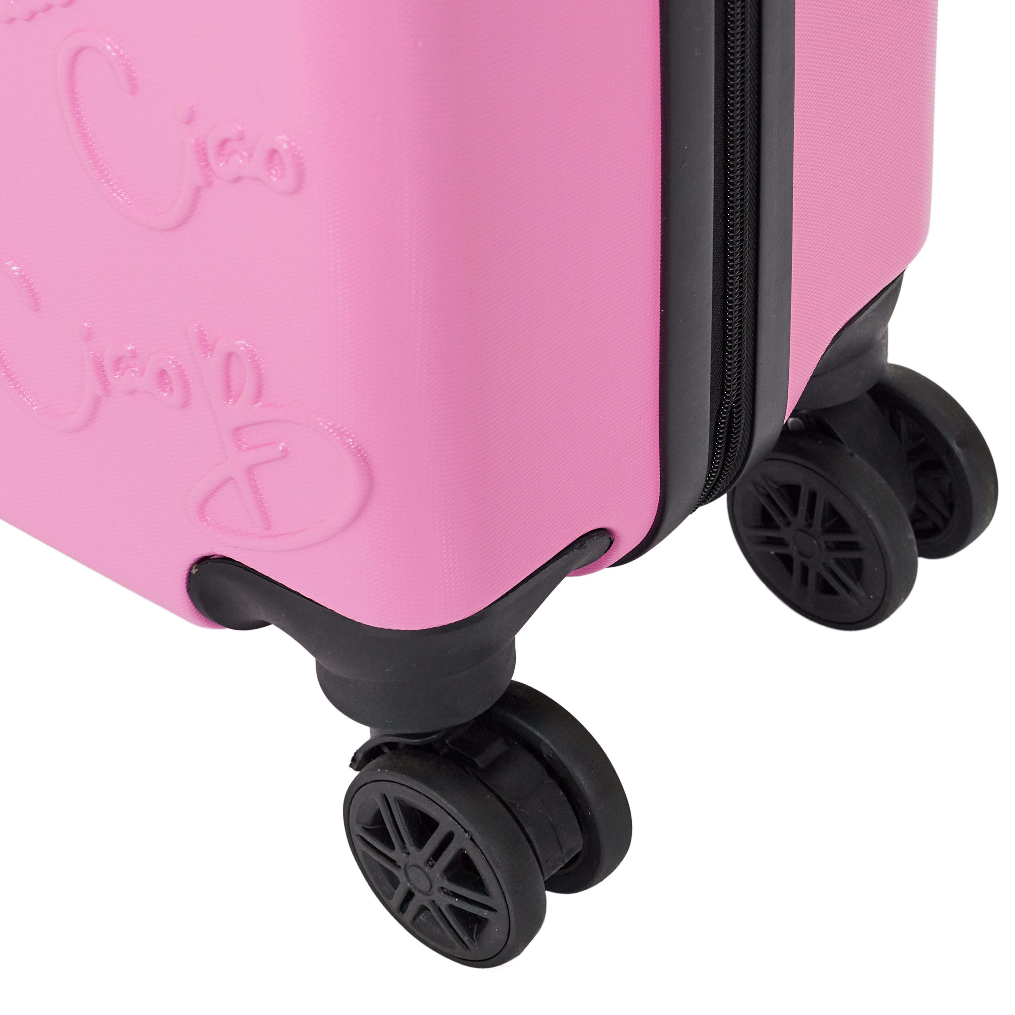 VALISE CABINE EMBOSSEES ROSE 29L