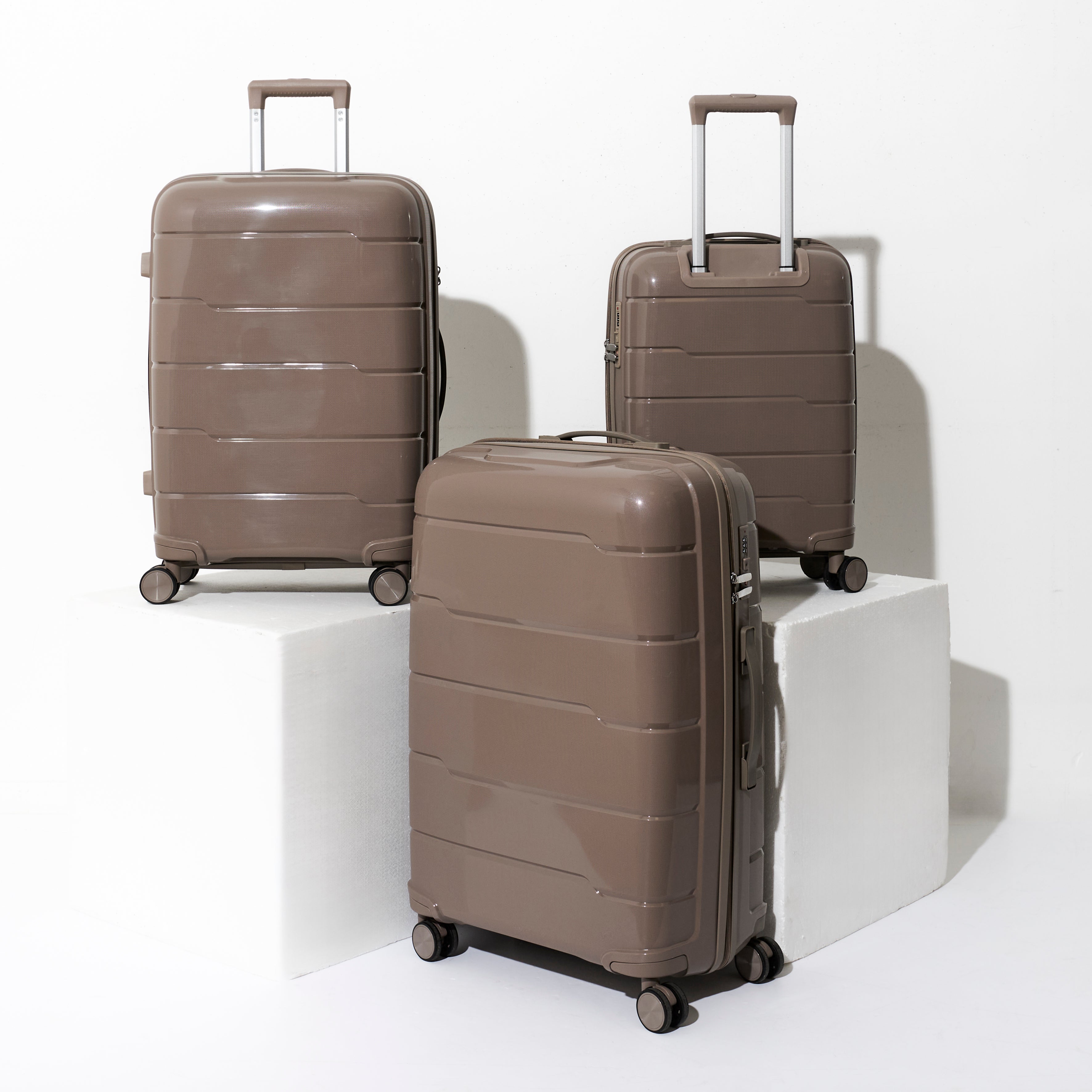 VALISE MADRID TAUPE X3 38L 71L 107L