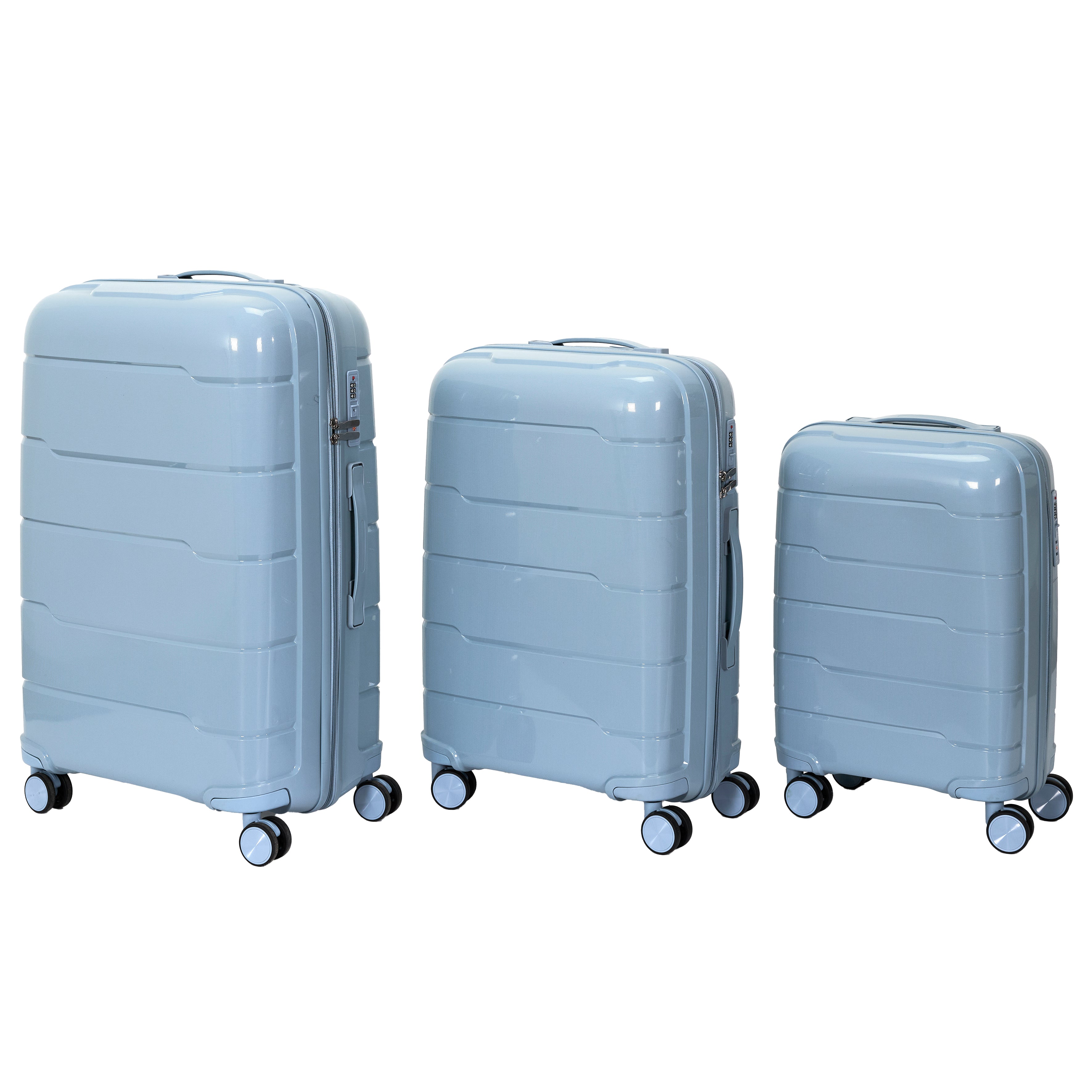 VALISE MADRID BLEU GRIS X3 38L 71L 107L