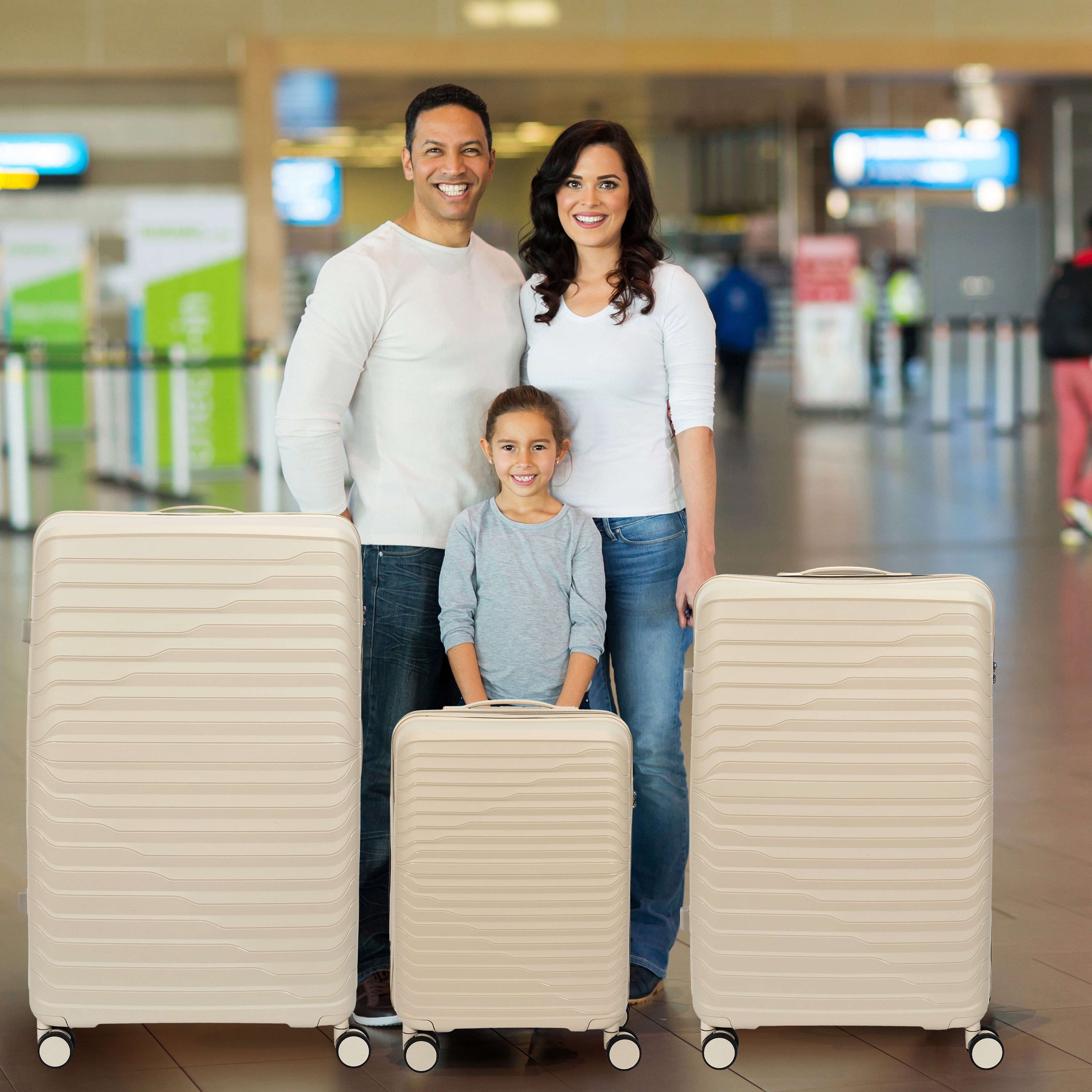 VALISE DUBAI BEIGE X3 39L 100L 140L