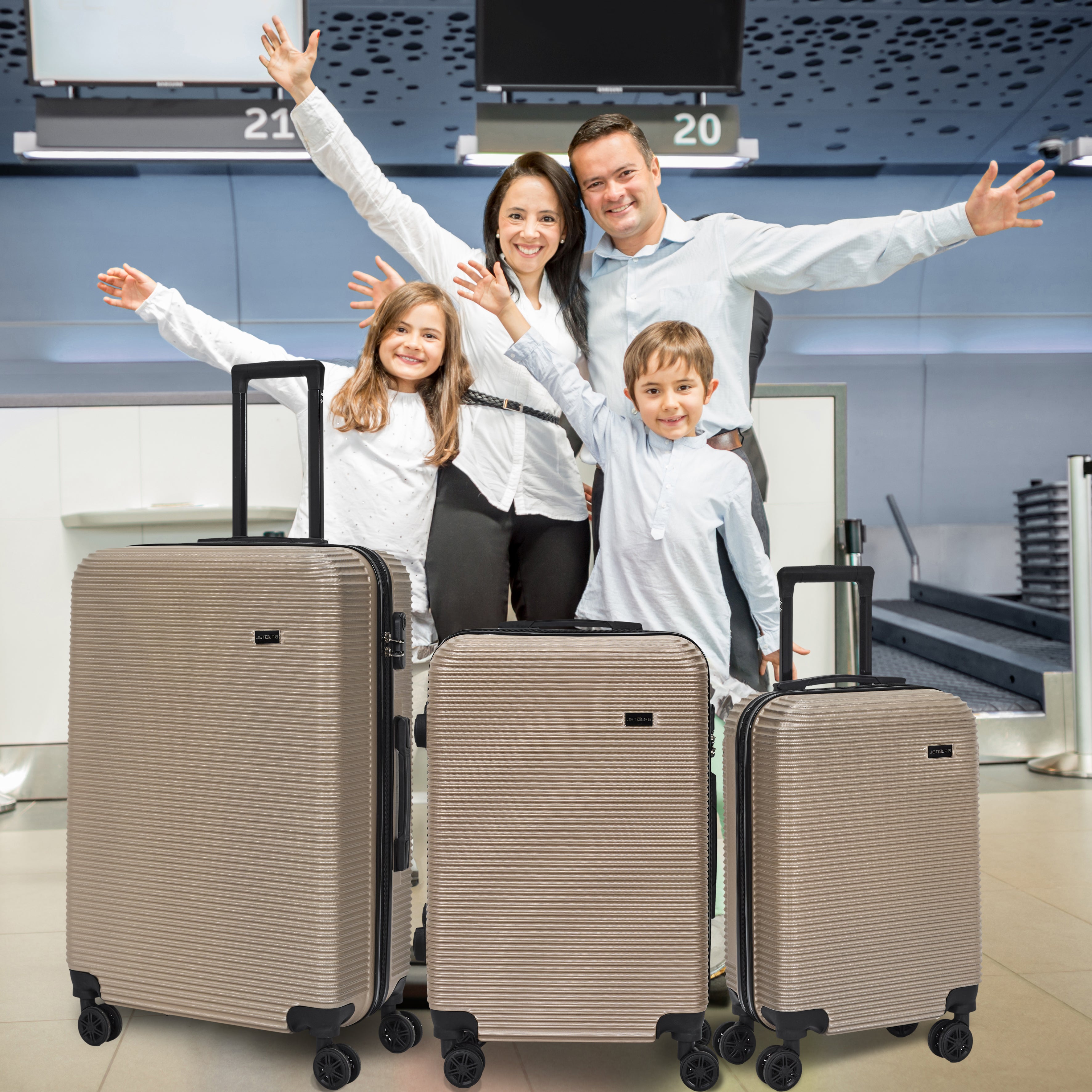 VALISE IBIZA CHAMPAGNE X3 43L 68L 95L