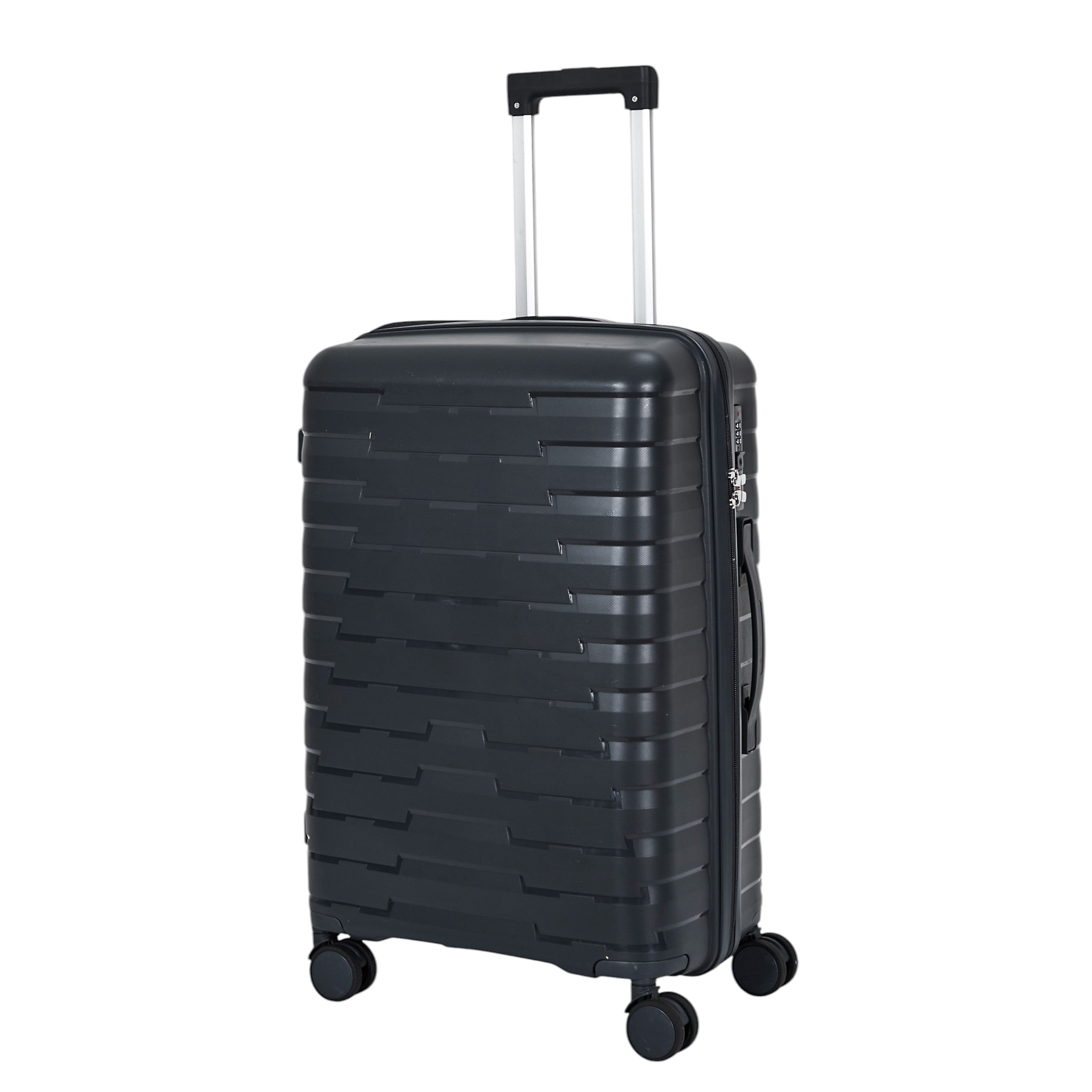 SET 4 VALISE GRIS CABINE ROUES AMOVIBLES NAPLES