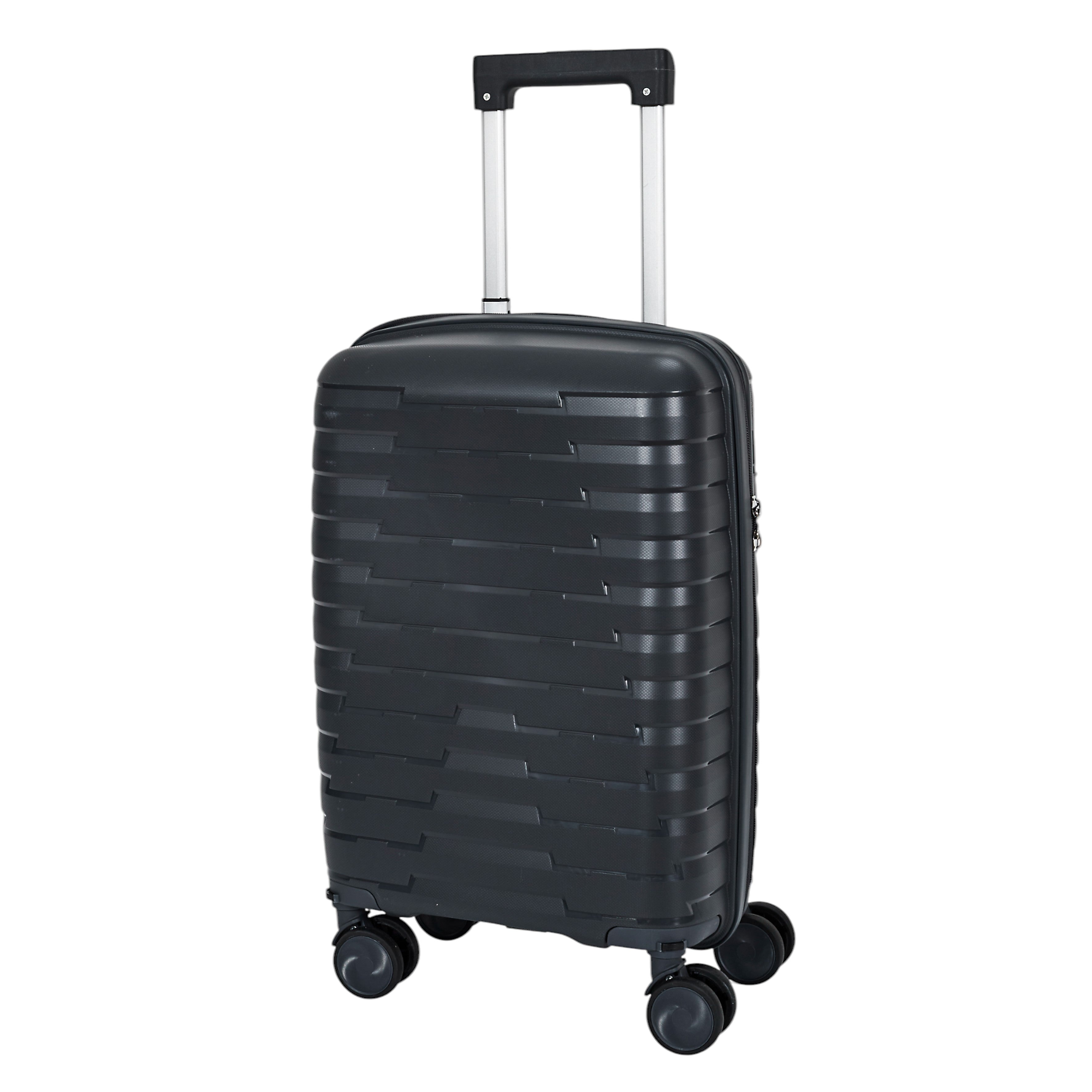 SET 4 VALISE GRIS CABINE ROUES AMOVIBLES NAPLES