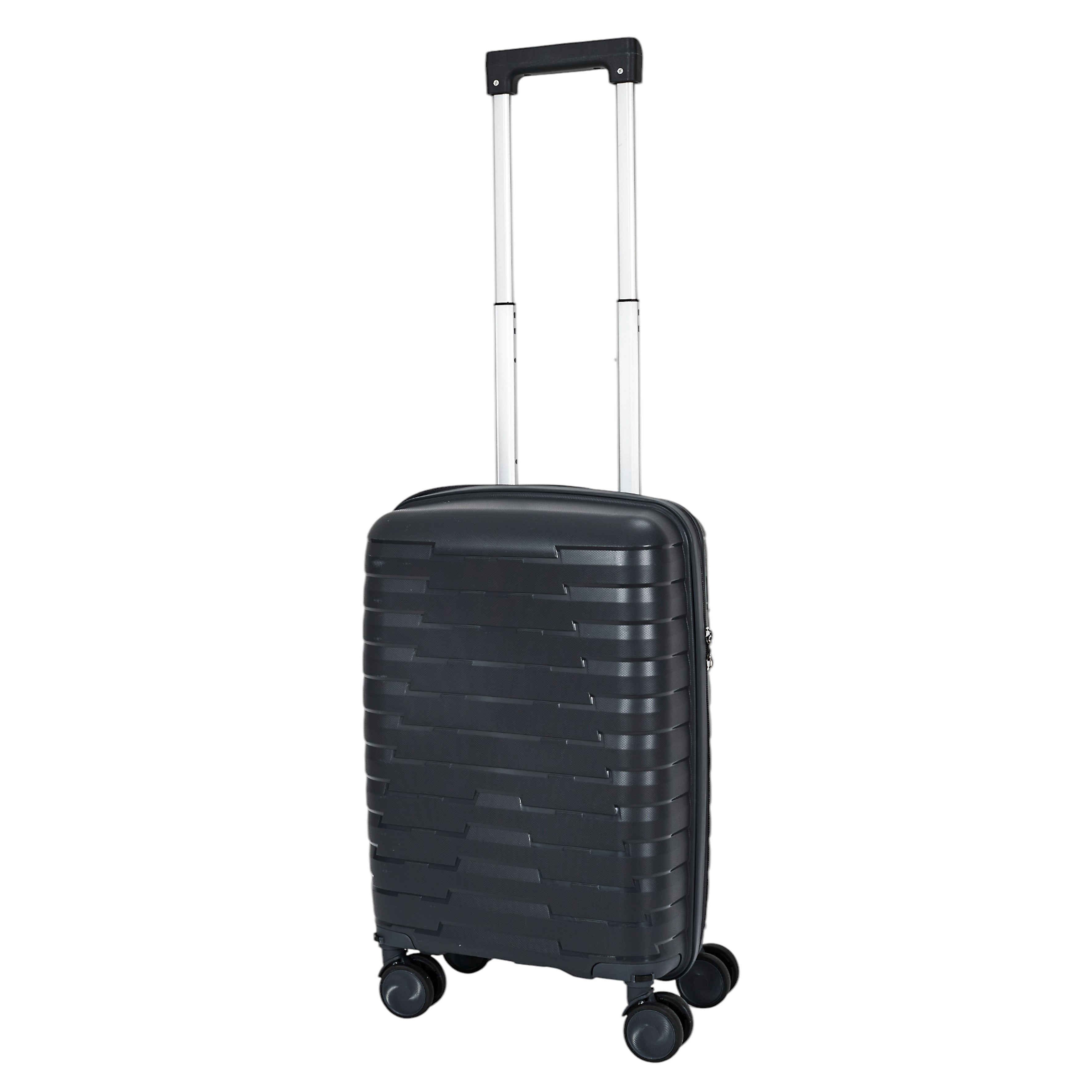 SET 4 VALISE GRIS CABINE ROUES AMOVIBLES NAPLES