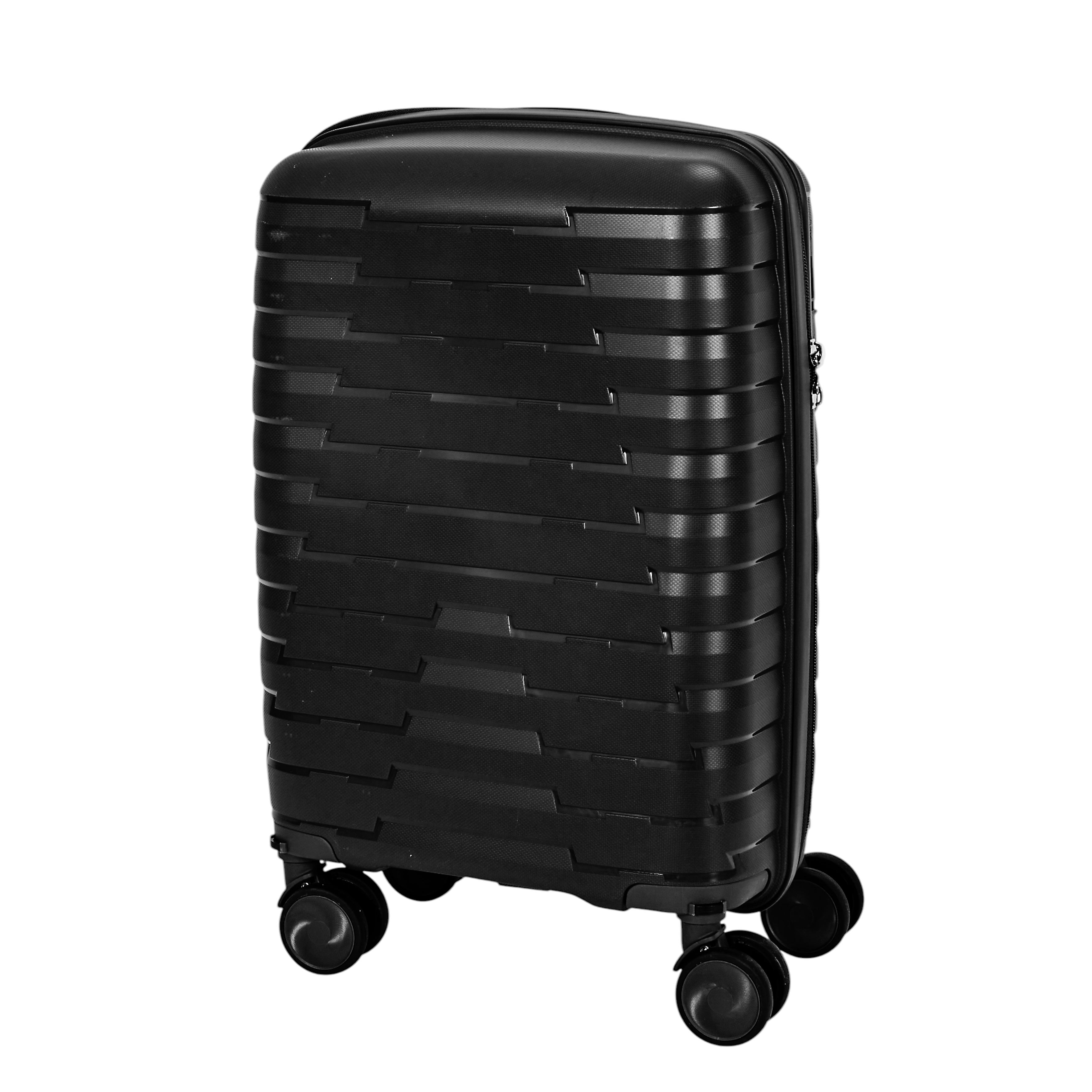 SET 4 VALISE NOIR CABINE ROUES AMOVIBLES NAPLES