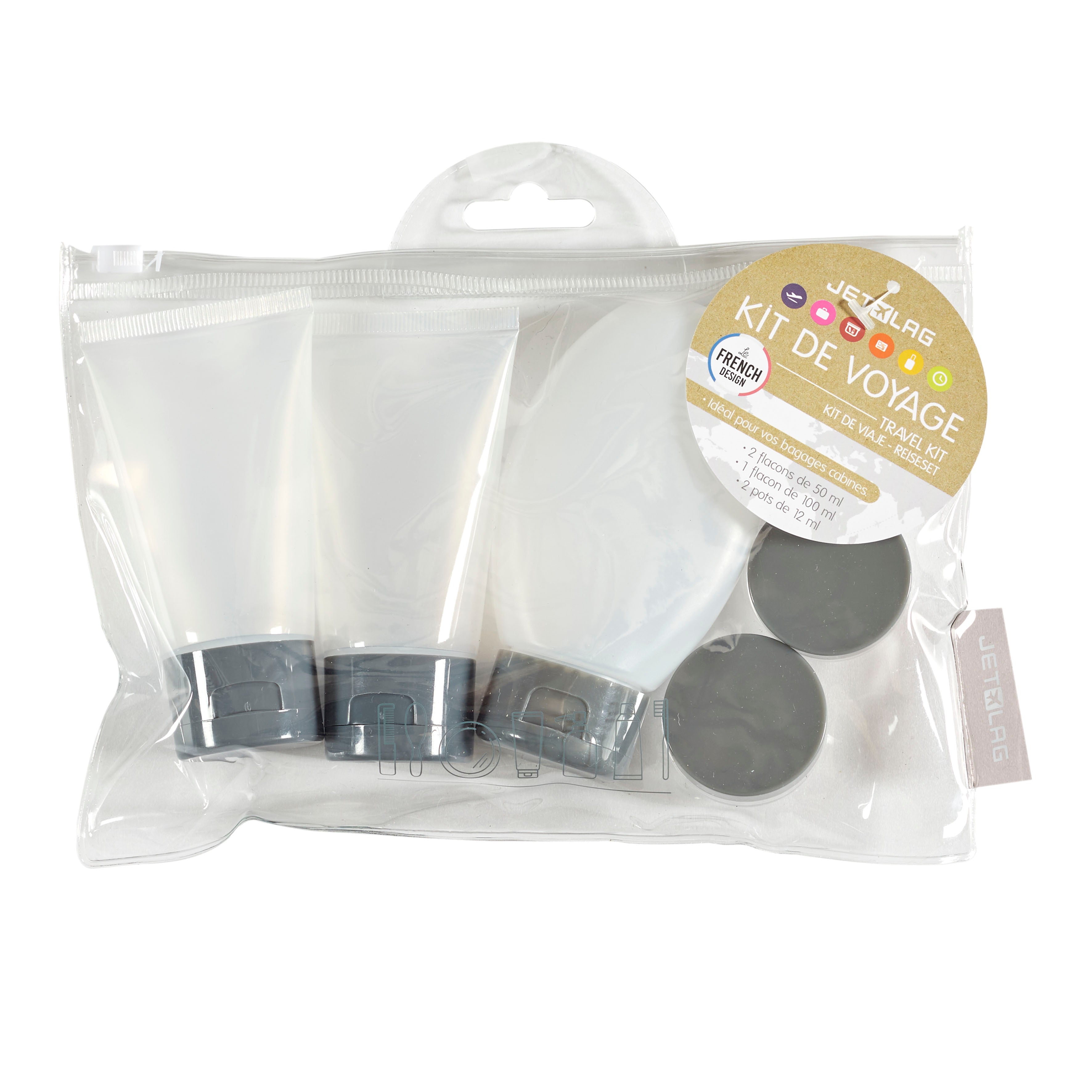 KIT DE VOYAGE FLACON X3 ET POT X2