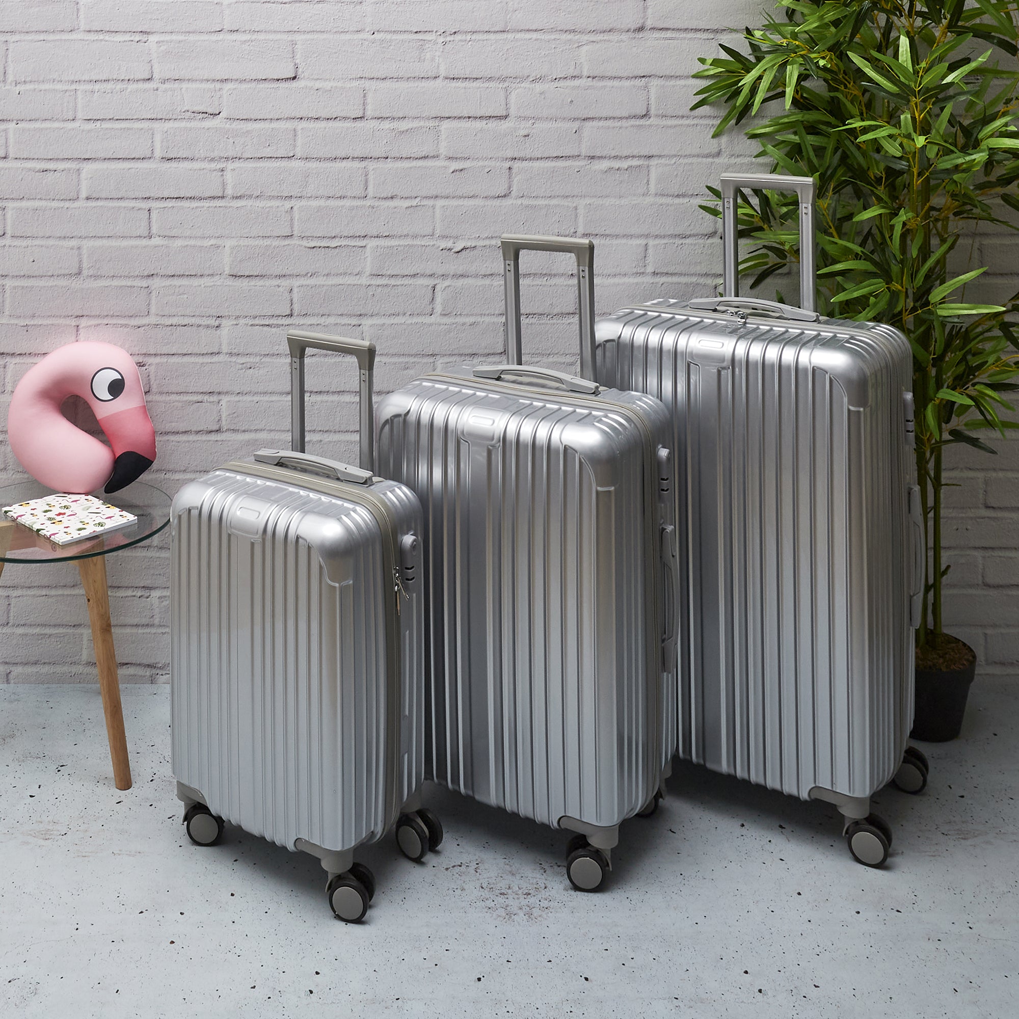 VALISE NEW YORK GRISE X3 49L 65L 105L