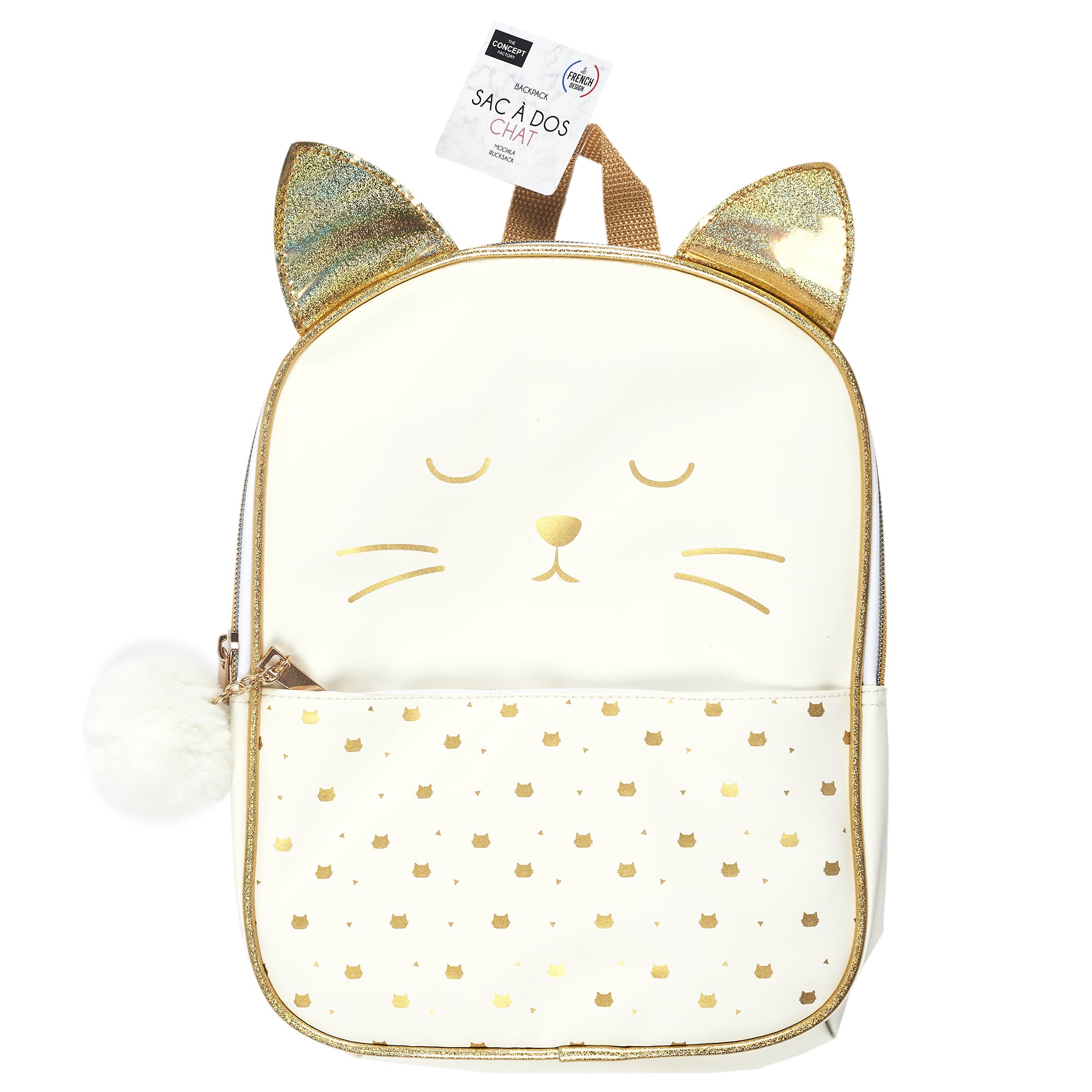 SAC A DOS CHAT BLANC