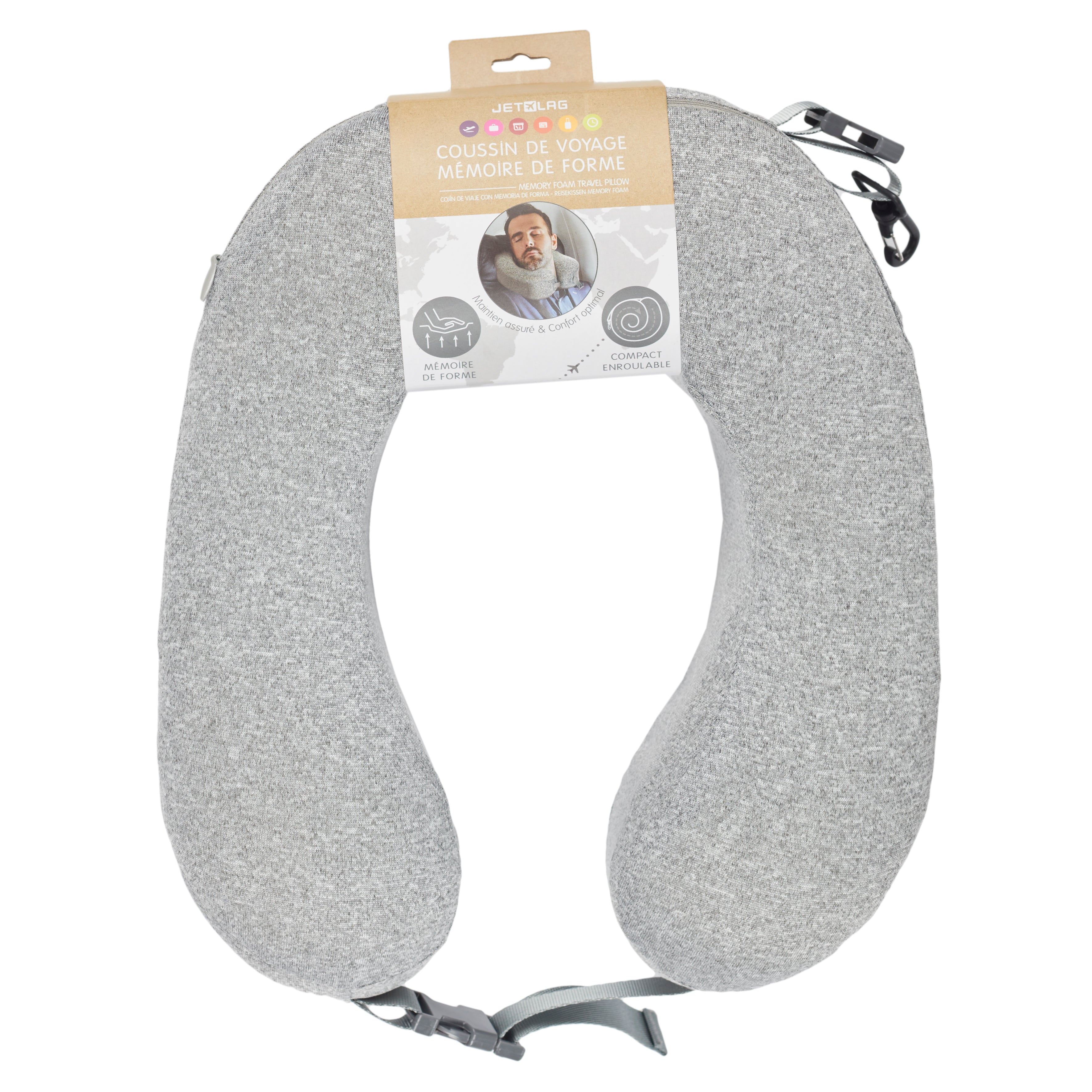 COUSSIN DE VOYAGE MEMOIRE DE FORME ENROULABLE